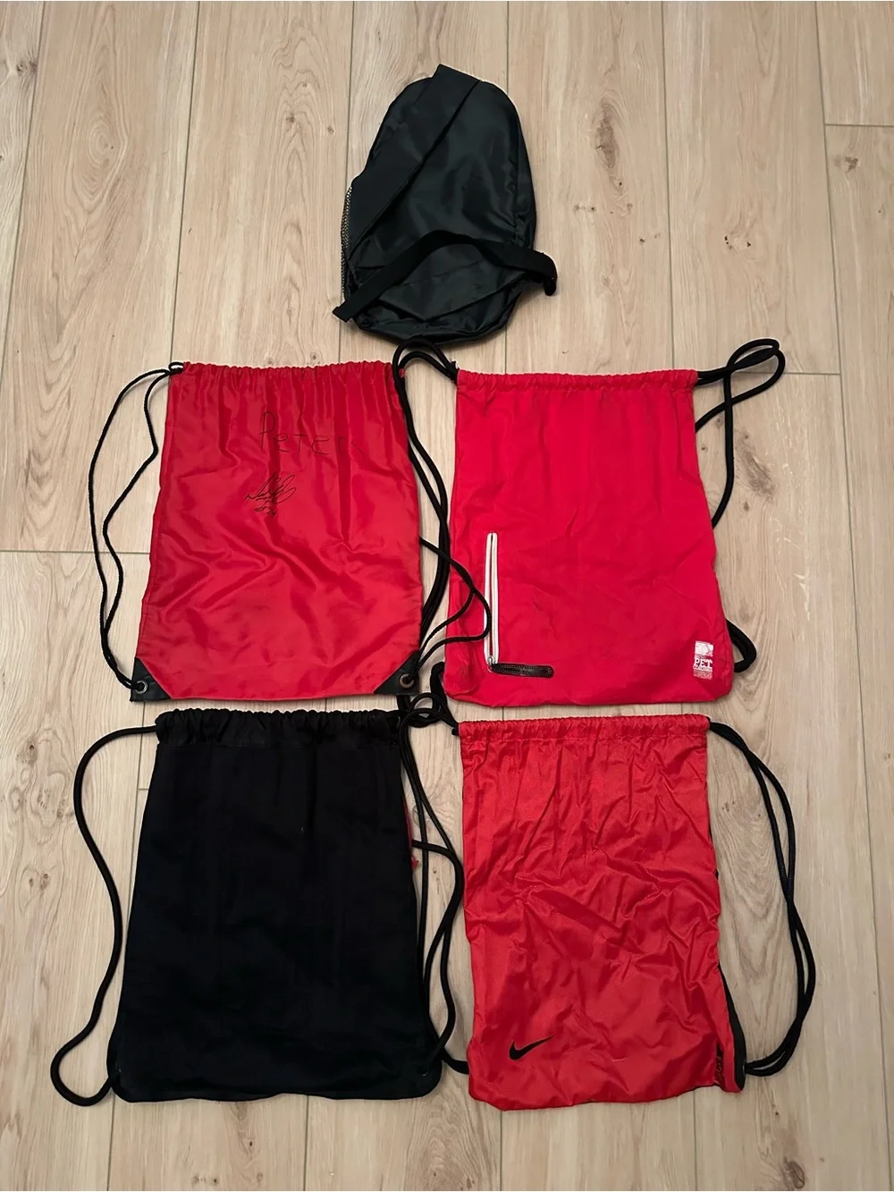 Vintage Nike , Jordan , & Firelands Basketball Drawstring Gym Bags